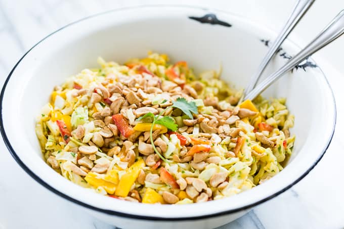 Ditch the Mayo: Creamy Paleo Thai Slaw with Mango Coconut